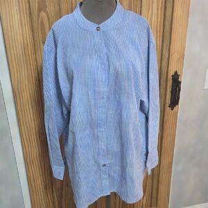 SHEIN Blue Striped Blouse